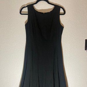 Calvin Klien Little Black Dress Pleated Zipper Back Size 6